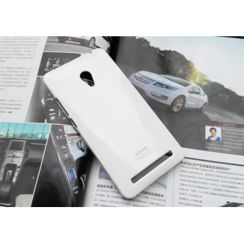 Пластиковый глянцевый непрозрачный чехол для ASUS Zenfone 6 Белый
