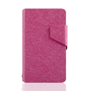 Текстурный чехол флип подставка на пластиковой основе с отделением для карт и магнитной защелкой для Nokia Lumia 820 Пурпурный