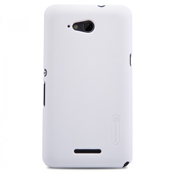 Пластиковый матовый нескользящий премиум чехол для Sony Xperia E4g Белый