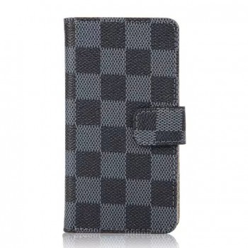 Чехол портмоне подставка с защелкой с принтом шахматы для Sony Xperia Z5 Compact Черный