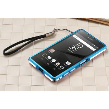 Металлический двухцветный бампер для Sony Xperia Z5 Compact Голубой