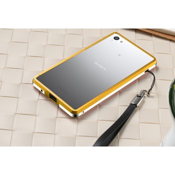 Металлический двухцветный бампер для Sony Xperia Z5 Compact Желтый