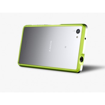 Металлический двухцветный бампер для Sony Xperia Z5 Compact Зеленый