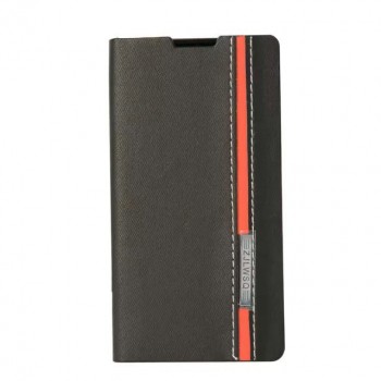 Дизайнерский чехол флип подставка на силиконовой основе с отделением для карты для Sony Xperia Z5 Compact Черный