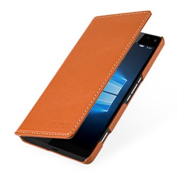 Кожаный чехол портмоне (нат. кожа) для Microsoft Lumia 950 XL