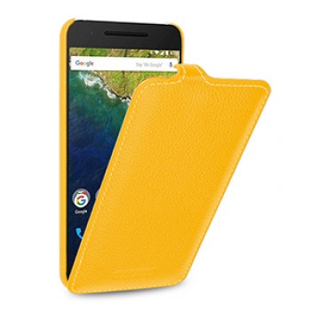Кожаный чехол вертикальная книжка (нат. кожа) для Google Huawei Nexus 6P