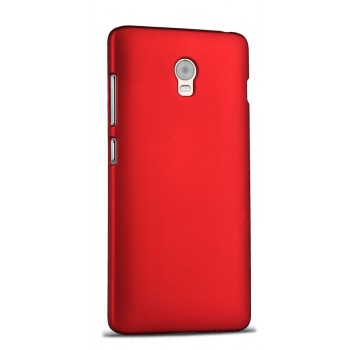 Пластиковый матовый непрозрачный чехол для Lenovo Vibe P1 Красный