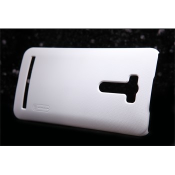 Пластиковый матовый нескользящий премиум чехол для ASUS ZenFone 2 Laser 6 Белый