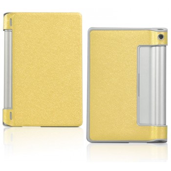 Чехол подставка на поликарбонатной основе текстура Золото для Lenovo Yoga Tablet 10 Желтый