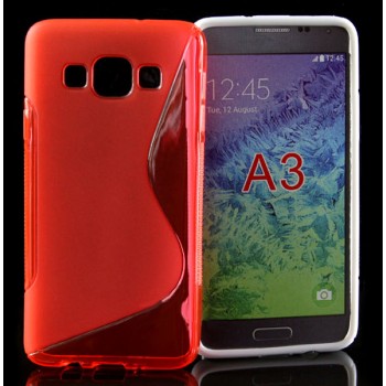 Силиконовый S чехол для Samsung Galaxy A3 Красный