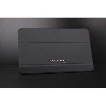 Сегментарный чехол книжка подставка на поликарбонатной непрозрачной основе для Samsung Galaxy Tab E 9.6 Черный