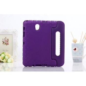 Ударостойкий детский силиконовый гиппоалергенный чехол с подставкой для Samsung Galaxy Tab S 8.4 Фиолетовый
