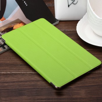 Сегментарный чехол книжка подставка текстура Линии на поликарбонатной транспарентный основе для Samsung Galaxy Tab S 8.4 Зеленый