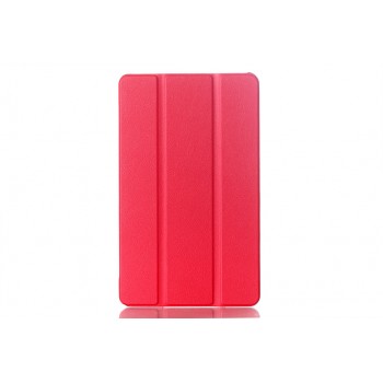 Сегментарный чехол книжка подставка на поликарбонатной основе для Samsung Galaxy Tab S 8.4 Красный