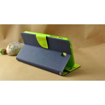Чехол книжка подставка на силиконовой основе с отделениями для карт и магнитной защелкой для Samsung Galaxy Tab S 8.4 Синий