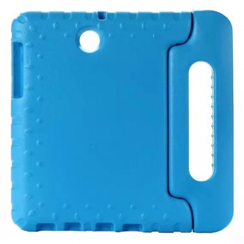 Ударостойкий детский силиконовый гиппоалергенный чехол с подставкой для Samsung Galaxy Tab S2 9.7 Голубой