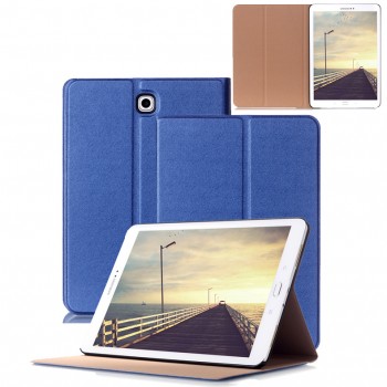 Чехол книжка подставка на поликарбонатной основе для Samsung Galaxy Tab S2 8.0 Синий