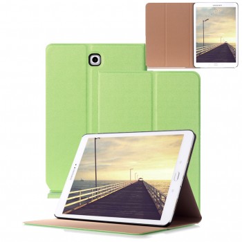 Чехол книжка подставка на поликарбонатной основе для Samsung Galaxy Tab S2 8.0 Зеленый