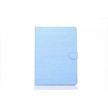 Чехол книжка подставка текстура Дерево на поликарбонатной основе с магнитной защелкой для Samsung Galaxy Tab S2 8.0 Голубой