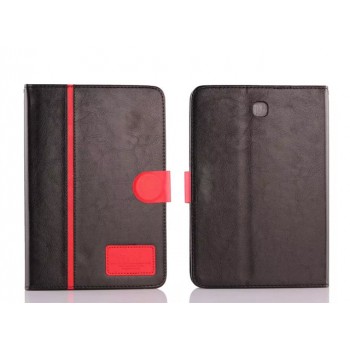 Чехол книжка подставка на силиконовой основе с отделениями для карт и магнитной защелке для Samsung Galaxy Tab S2 8.0 Черный