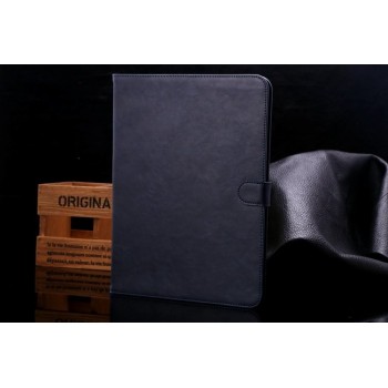 Винтажный чехол книжка подставка на поликарбонатной основе с отделениями для карт и магнитной защелкой для Samsung Galaxy Tab S2 9.7 Синий