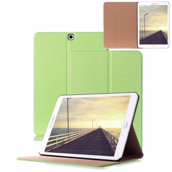 Чехол книжка подставка на поликарбонатной непрозрачной основе для Samsung Galaxy Tab S2 9.7 Зеленый
