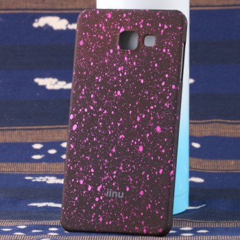 Пластиковый матовый дизайнерский чехол с голографическим принтом Звезды для Samsung Galaxy A7 (2016) Розовый