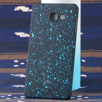 Пластиковый матовый дизайнерский чехол с голографическим принтом Звезды для Samsung Galaxy A7 (2016) Голубой