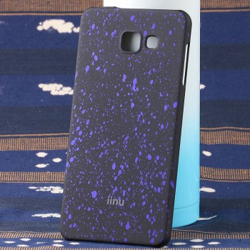 Пластиковый матовый дизайнерский чехол с голографическим принтом Звезды для Samsung Galaxy A7 (2016) Фиолетовый