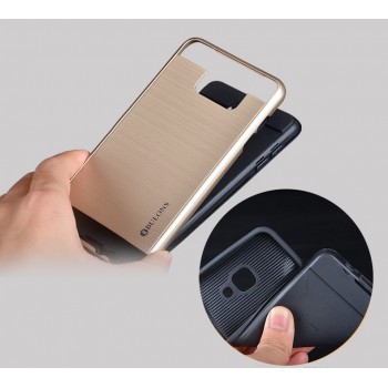 Гибридный чехол накладка силикон/поликарбонат для Samsung Galaxy A7 (2016) Бежевый