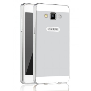 Двухкомпонентный чехол с металлическим бампером и поликарбонатной двухцветной накладкой для Samsung Galaxy A5 Белый
