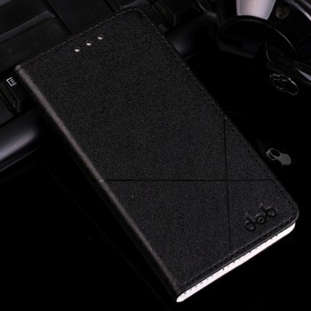 Текстурный чехол флип подставка на пластиковой основе с отделением для карт для Samsung Galaxy A7 (2016) Черный