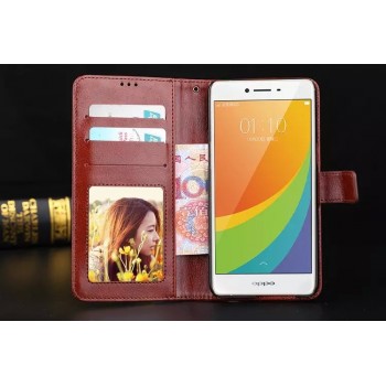 Глянцевый чехол портмоне подставка на магнитной защелке с отсеком для карт для Samsung Galaxy A5 (2016)