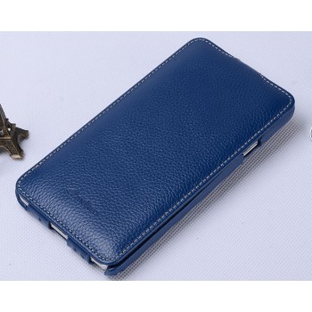 Кожаный чехол вертикальная книжка для Samsung Galaxy Note 3 Синий
