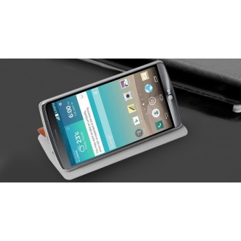 Чехол флип подставка водоотталкивающий для LG G3 (Dual-LTE) Коричневый