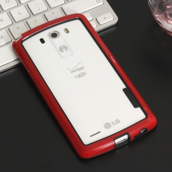 Бампер силиконовый двухцветный для LG G3 (Dual-LTE) Красный