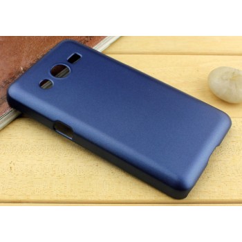 Пластиковый чехол серия Metallic для Samsung Galaxy Core 2 Синий