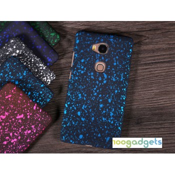 Пластиковый матовый дизайнерский чехол с голографическим принтом Звезды для Huawei Honor 5X Голубой