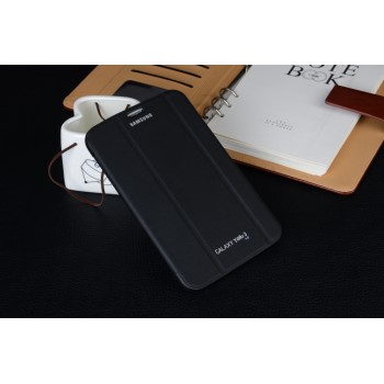 Чехол флип подставка сегментарный для Samsung Galaxy Tab 3 Lite Черный