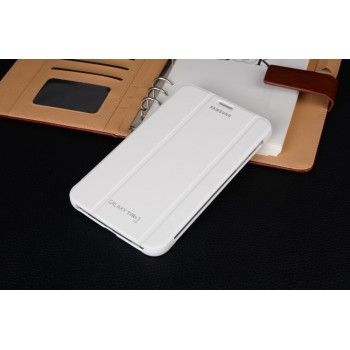 Чехол флип подставка сегментарный для Samsung Galaxy Tab 3 Lite Белый