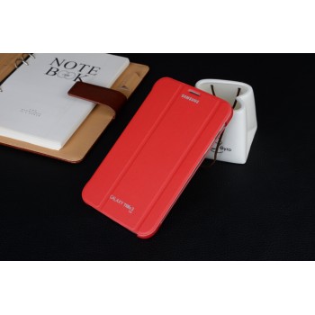 Чехол флип подставка сегментарный для Samsung Galaxy Tab 3 Lite Красный