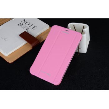Чехол флип подставка сегментарный для Samsung Galaxy Tab 3 Lite Розовый