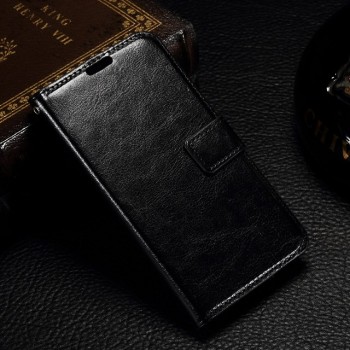 Чехол портмоне подставка с магнитной защелкой для Microsoft Lumia 550 Черный
