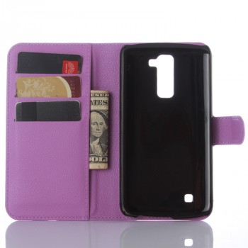 Чехол портмоне подставка с защелкой для LG K10 Фиолетовый