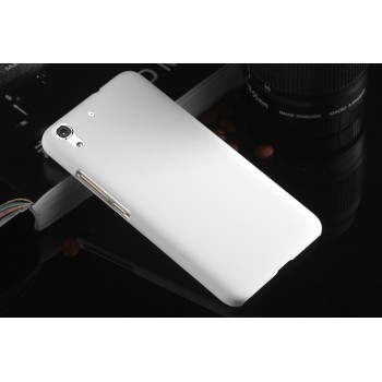 Пластиковый матовый непрозрачный чехол для Huawei Y6 Белый