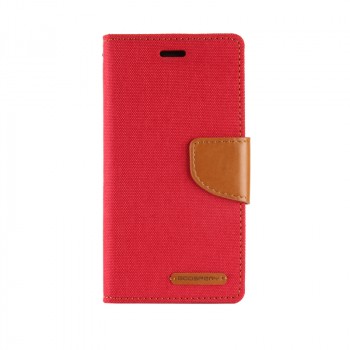Чехол портмоне подставка с защелкой текстура Ткань для ASUS Zenfone Selfie Красный