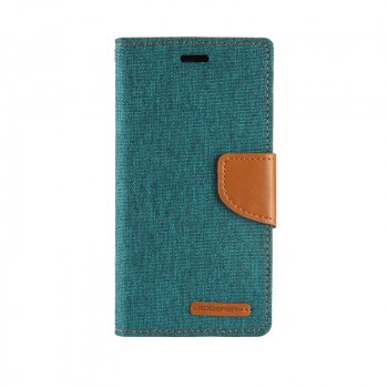Чехол портмоне подставка с защелкой текстура Ткань для ASUS Zenfone Selfie Зеленый