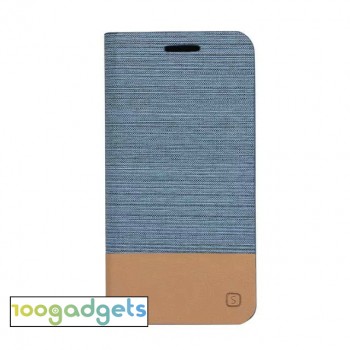 Текстурный чехол подставка на силиконовой основе с отделением для карты для ASUS Zenfone Selfie Голубой