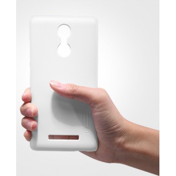 Пластиковый матовый нескользящий премиум чехол для Xiaomi RedMi Note 3 Белый