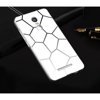 Двухкомпонентный чехол с металлическим бампером и поликарбонатной накладкой с принтом для Xiaomi RedMi Note 3 Белый